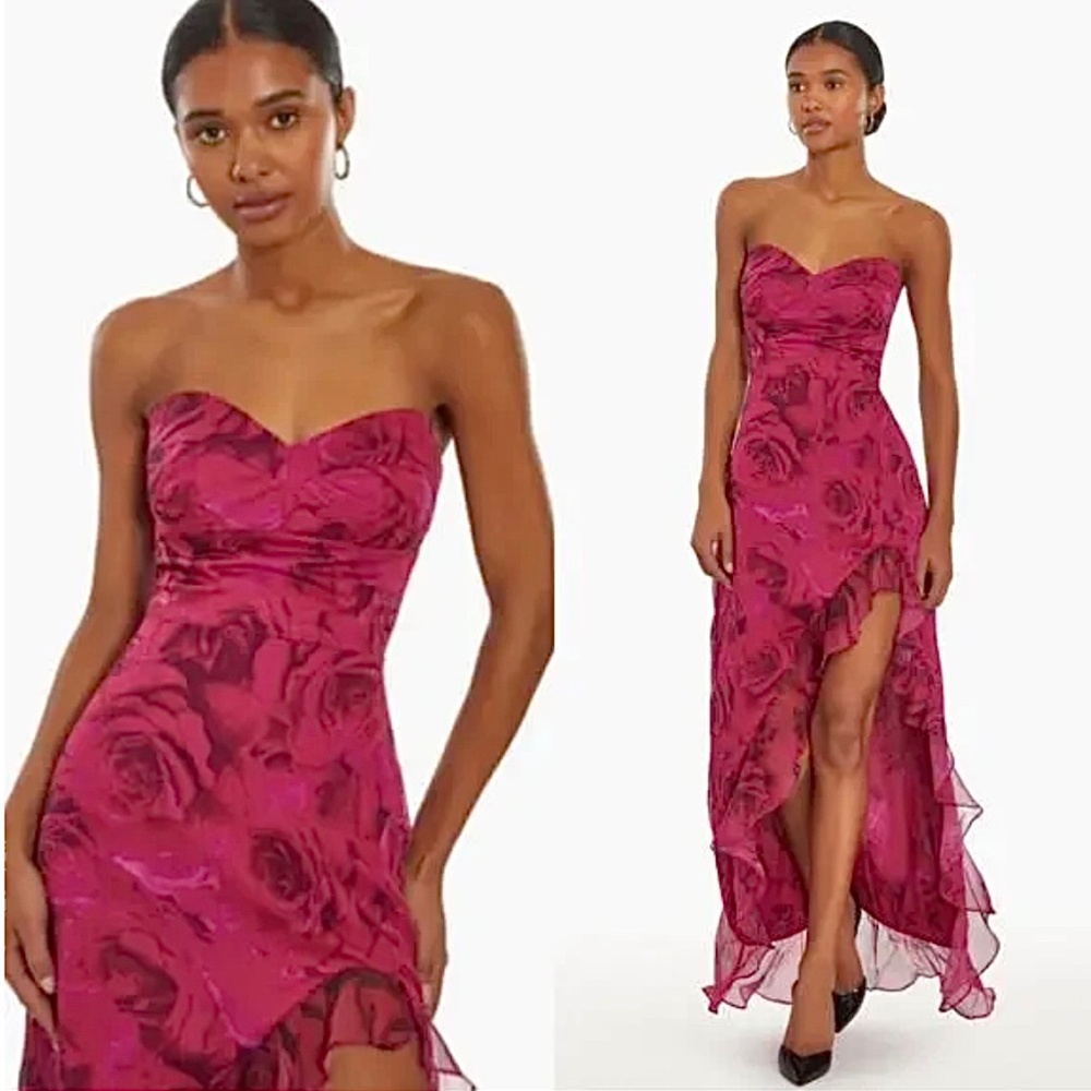 Amanda Uprichard Floral Strapless Gown! MSRP$301